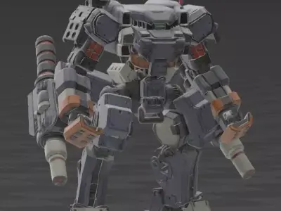 Heavy Mecha Combat Robot 3D Model 3D print model