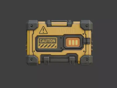 Ammo Crate Low-poly 3D model