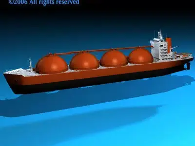 Gas ship 3D model