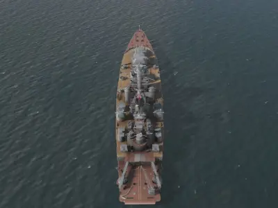 SOVIET BATTLESHIP LENIN 3D MODEL 3D model