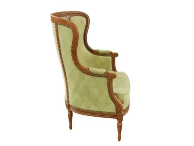 Classic Fabric Armchair 3D model