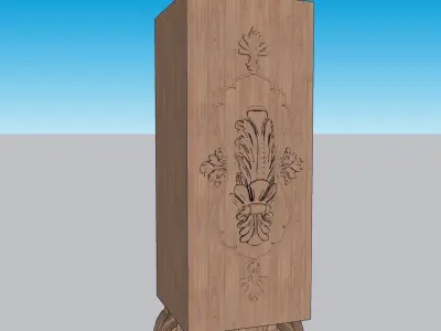 indian jodhpuri stone piller column 3d modal  3D model