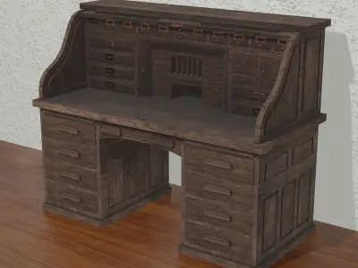 Rolltop desk 3D model
