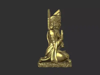 Sitting hanuman ji murti high definition stl file  3D print model
