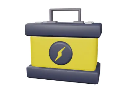 Electrician Tools and Elements Icon Pack 3D Model Low-poly 3D model