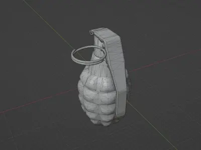 Mk2 Grenade Low-poly 3D model get