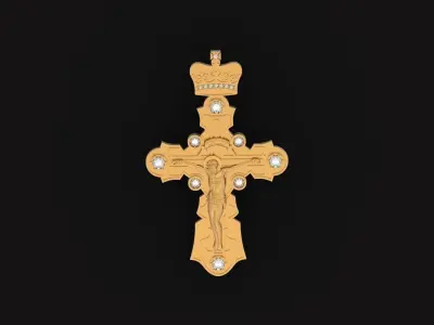 cross crown with the crucifix of Jesus Christ 865 3D print model