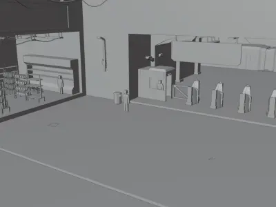 Cyberpunk City and Ford Mustang 3D model