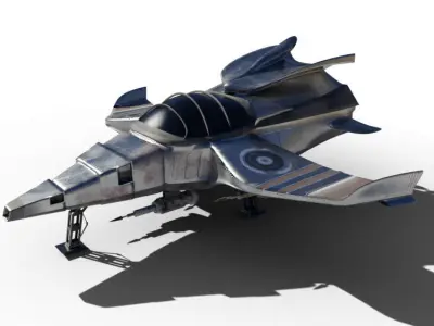 Spaceship Airplane Low-poly 3D model