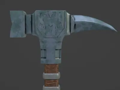Steel War Hammer 3D model