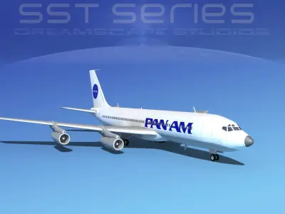 Boeing 707-320 SS Pan American 2 3D model