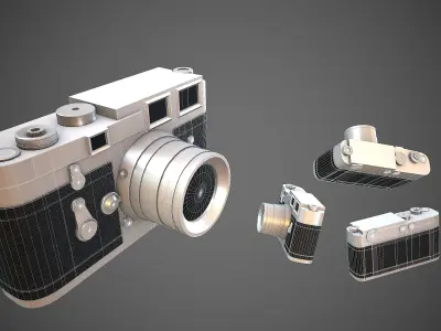 VINTAGE CAMERA SEMI REALISTIC STYLIZED Low-poly 3D model