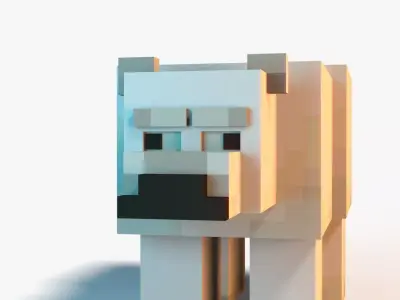 Minecraft Polar Bear Low-poly 3D model