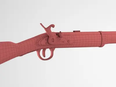 Musket flintlock 3D model