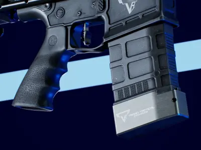 Magpul 20 Round Mag  Taran Tactical Base Low-poly 3D model