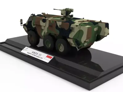 PINDAD ANOA3 3d model for 3dprinted miniature 3D print model