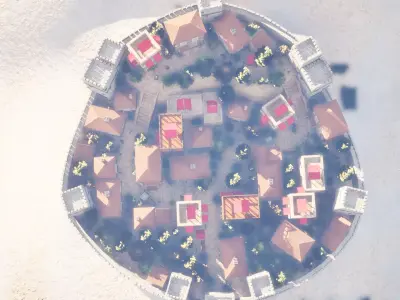 Walled Village 3D model