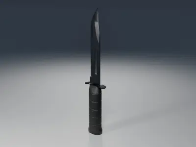 Low Poly Military Combat Knife Low-poly 3D model