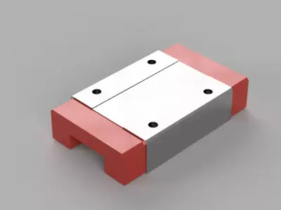 MGN12H Linear Carriage Block Long Body High-Precision CAD STEP 3D model