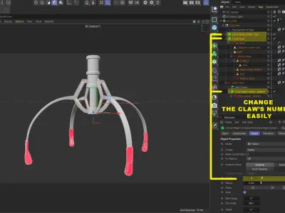Metal Claw 9 with RIG 3D model