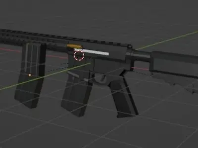 low-poly Blackwood Arms AR-15 3D model