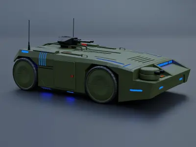 military vehicle Low-poly 3D model