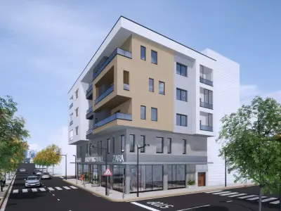 Modern Commercial And Residentiel Building Low-poly 3D model