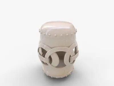 Ceramic Garden Stool 3D model