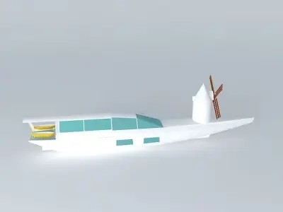 Green Boat Free 3D model