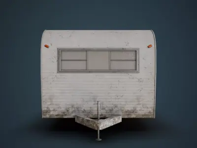 Old Camper Low-poly 3D model