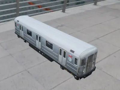 Subway Train - Metro Low-poly 3D model