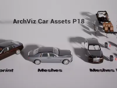 ArchViz Car Assets P18 - Unreal Engine 5 3D model