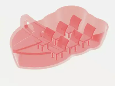 Fantastic Cartoon Boat 3D model