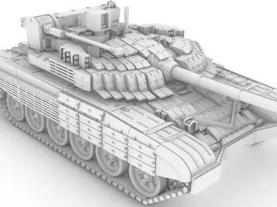100 scale T72M2 MODERNA 3D model
