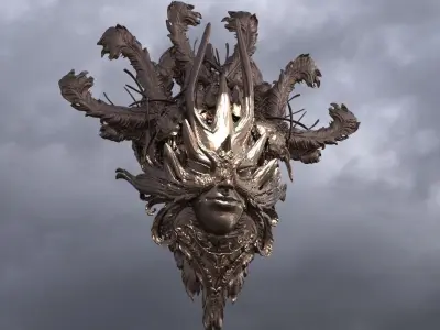 Medusa Style Shield  3D model