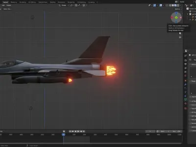 F16 super hornet Animated Low-poly 3D model