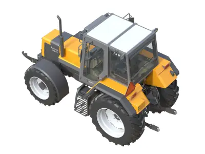 Renault 160-94 4WD Agricultural Tractor Low-poly 3D model