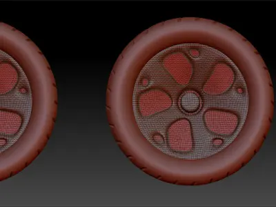 tyre model Low-poly 3D model