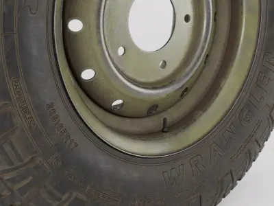 Wheel dirt Free 3D model