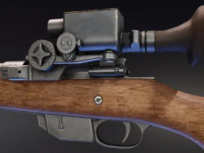 Ross Rifle MK3 Low-poly 3D model