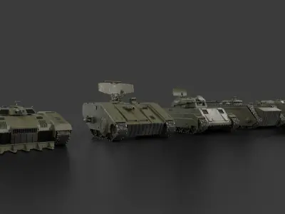 Tanks Kitbash 3D model