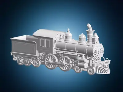 Steam Locomotive 3D Print Model 3D print model