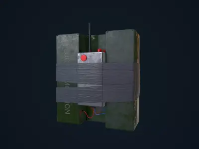 C4 Explosive Low-poly 3D model purchase