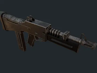 Gun Old Low-poly 3D model
