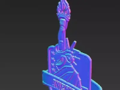American Liberty 3D Model Rendere 3D print model