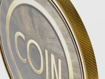 High-Resolution 3D Model of a Gold Coin 3D model