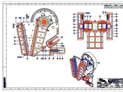 OMNI OC11090 JAW CRUSHER 3D and 2D model 3D model