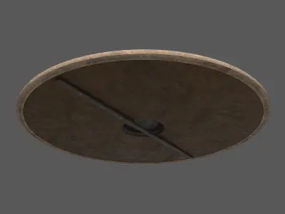Viking shield Low-poly 3D model 10