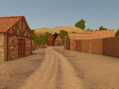 Valley Town 3D model