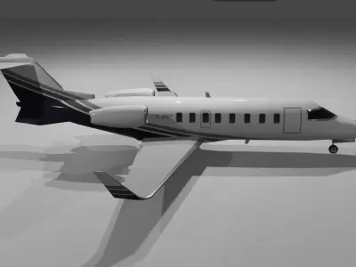 private jet Bombardier learjet 45 XR lowpoly Low-poly 3D model